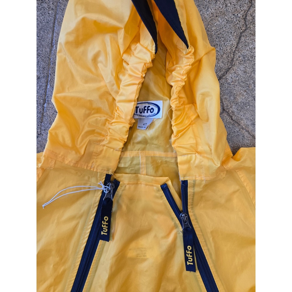 Tuffo Muddy Buddy Yellow Waterproof Hooded Rain Suit 4T - Picture 2 of 7